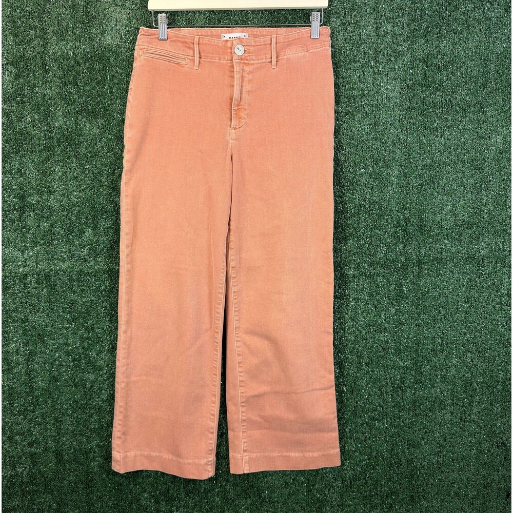 Paige Womens Nellie Pants Size 29(30x26) Vintage Orange Poppy High Rise Wide Leg